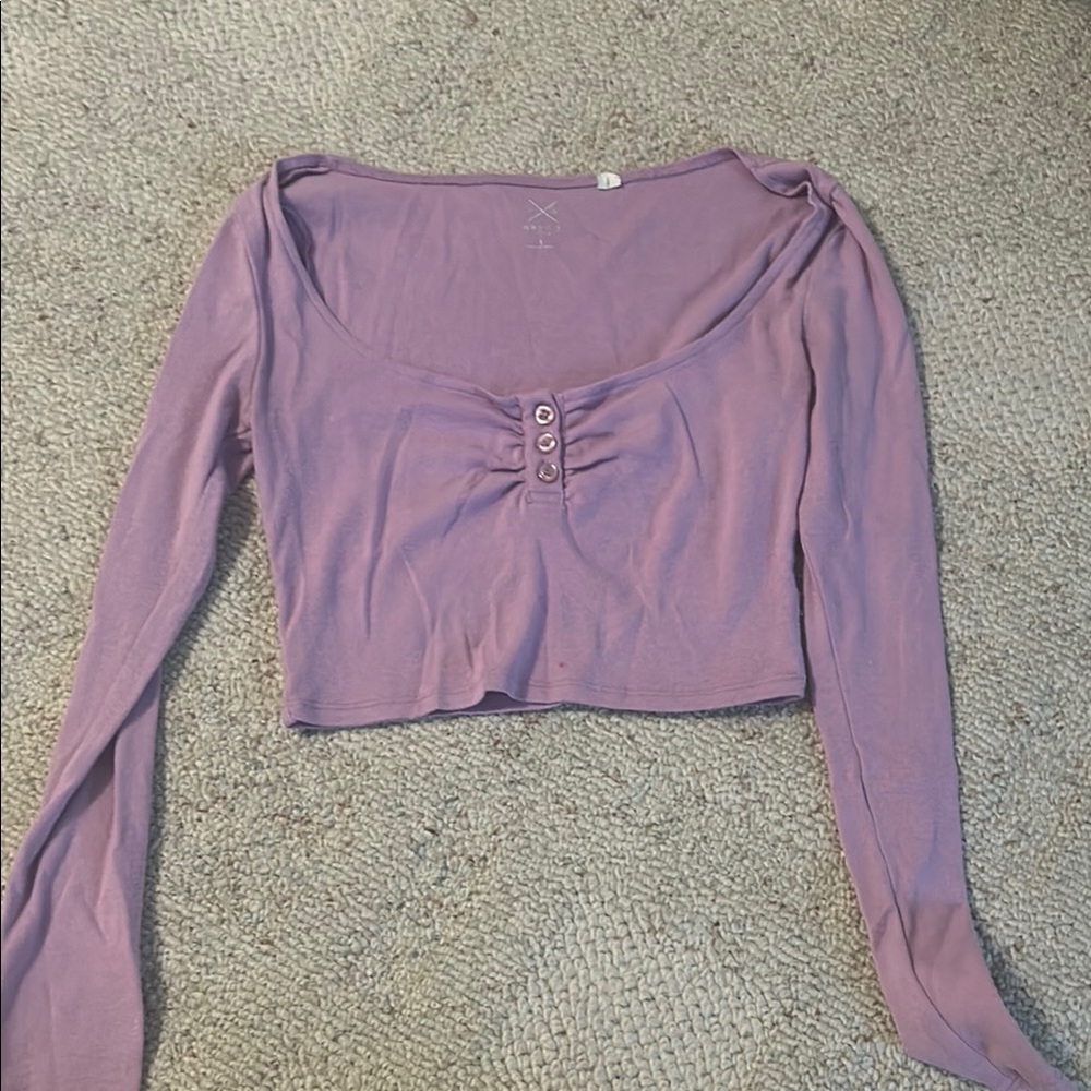 Women's Purple Long Sleeve Top